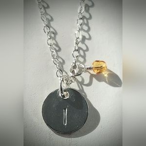 Efytal Monogram Disc Pendant